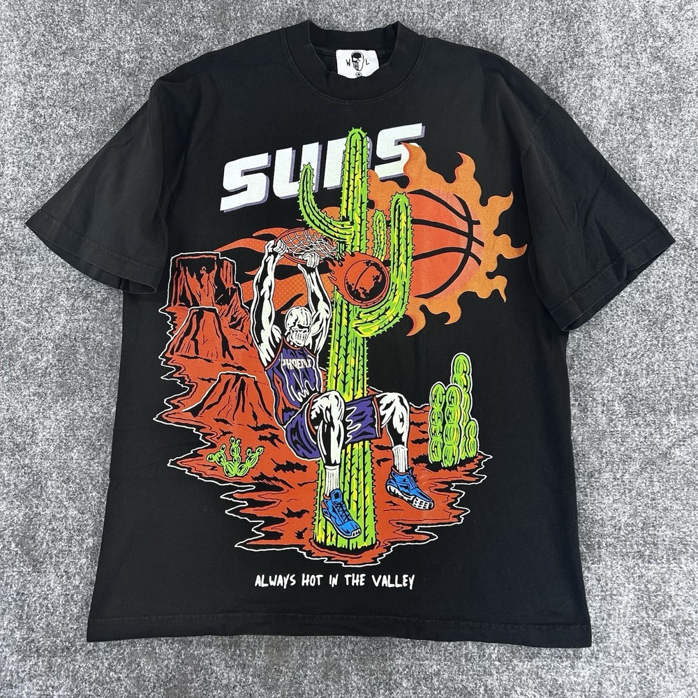 Warren Lotas Phoenix Suns T-Shirt Mens M Black Always Hot In the Valley T-Shirt